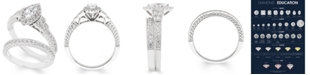 Macy's Certified Diamond (1 ct. t.w.) Bridal Set in 14k White Gold